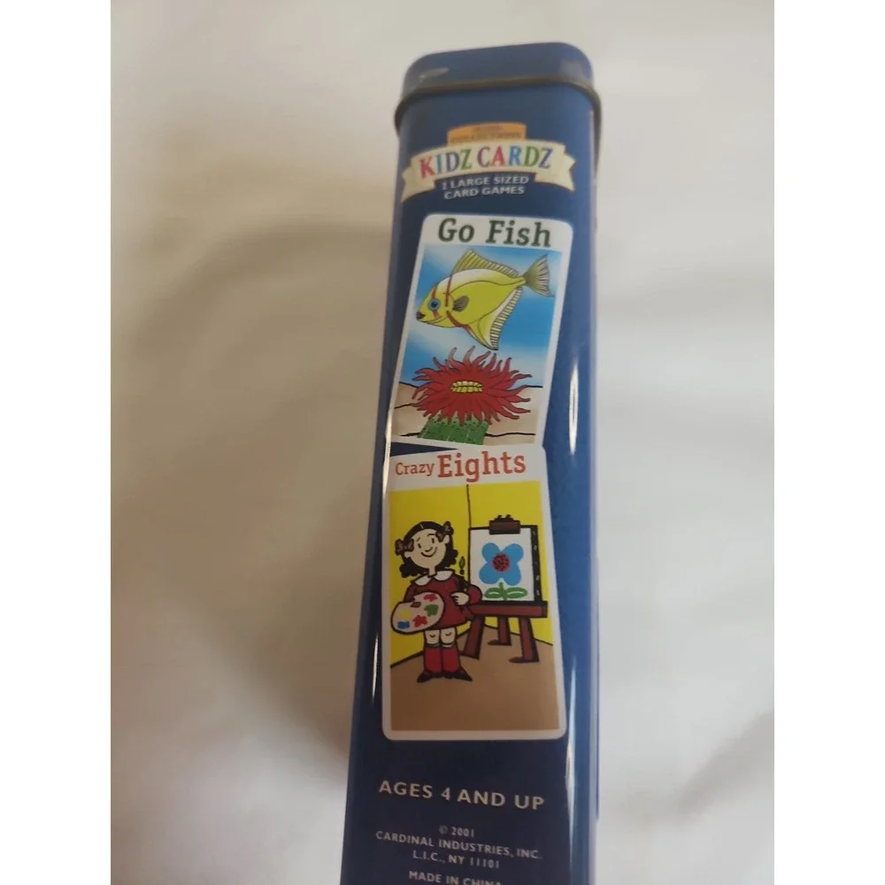 2001 Cardinal Kids Collections Kids Card Games Go Fish &‎ Crazy Eights In A Tin